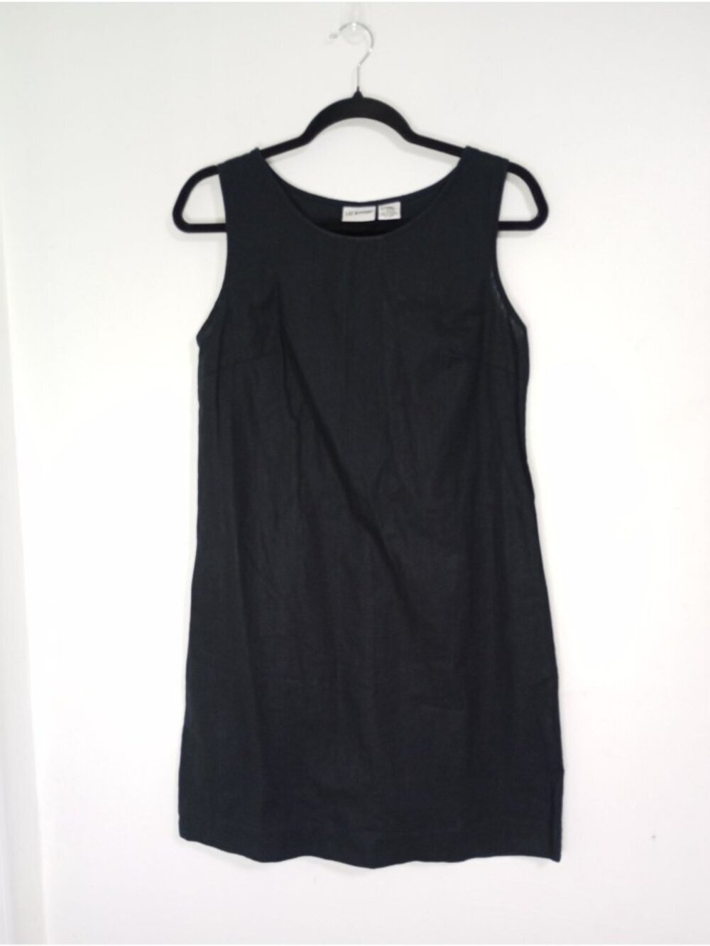 Liz Baker Womens Sleeveless Black Linen Cotton Shift Dress Small - Picture 1 of 8